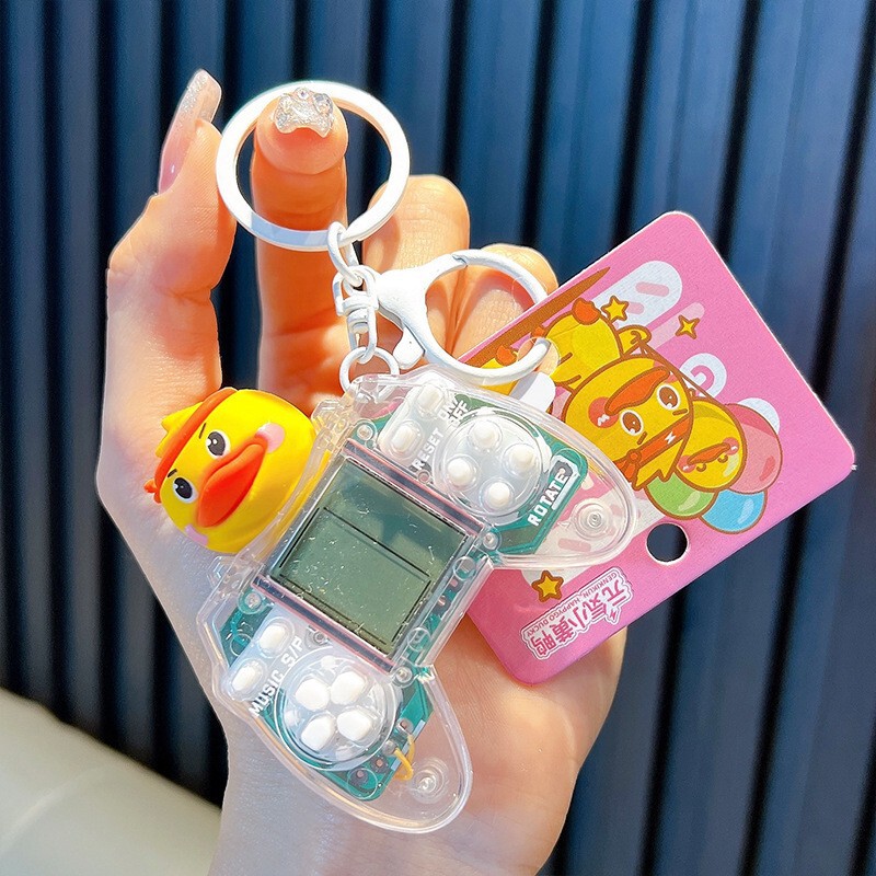 正規版授権元気小黄鴨キーホルダー学生カバンストラップ玩具自動車キーチェーン小プレゼント卸売り|undefined