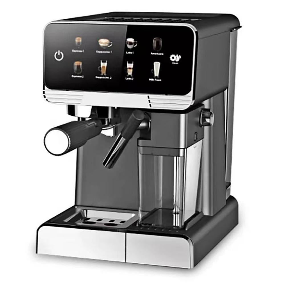 Máquina de café espresso doméstica transfronteriza con extracción de burbujas de leche semiautomáticas con caja de leche