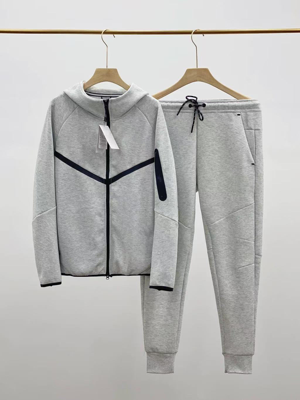 0950 traje de primavera y otoño para hombre 320g abrigo deportivo a prueba de viento de algodón pesado tejido suelto traje de pantalón de entrenamiento casual