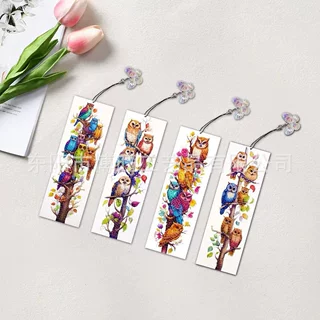 新品DIY钻石绘画字母雏菊花束流苏书签工艺 亚马逊款彩色书签