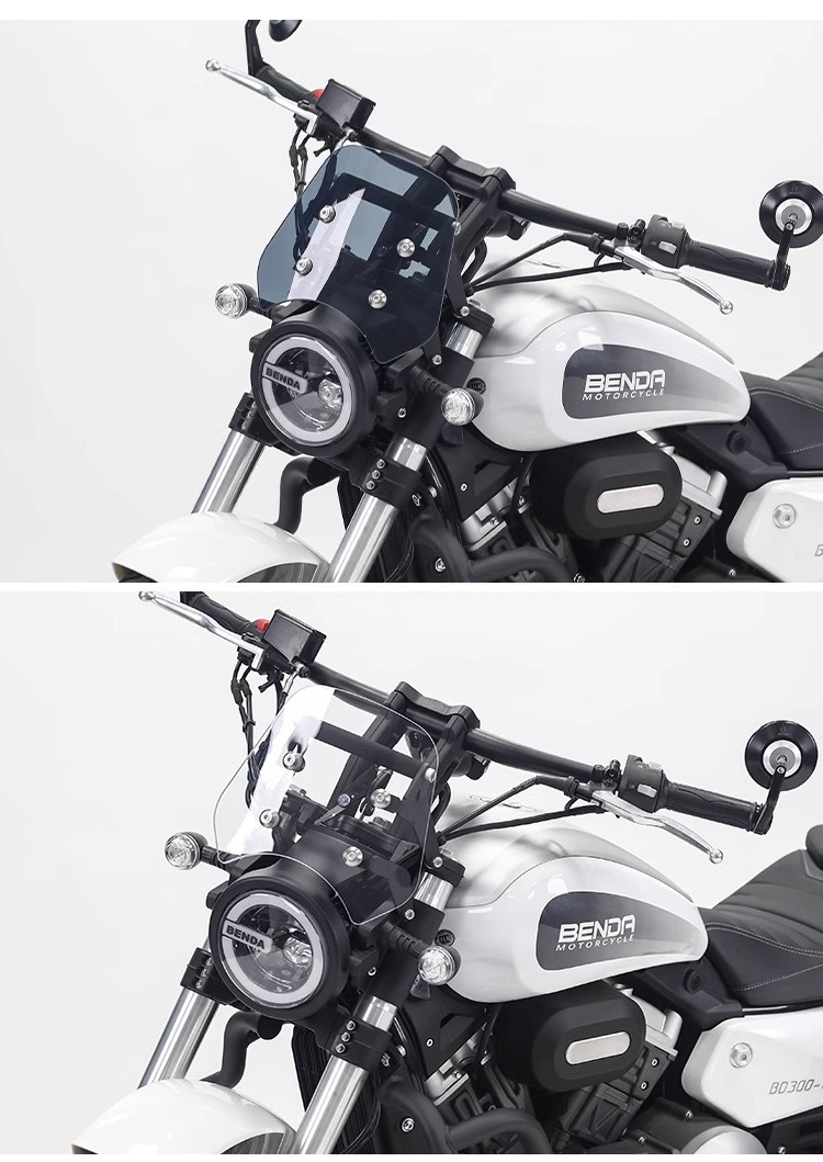 Muscle car Wolf suitable for Benda wollastonite 300 wind windshield front windshield motorcycle modification adjustable height