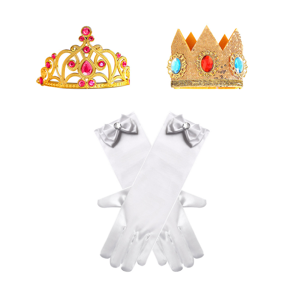 Transfronterizo de comercio exterior Cosplay rendimiento ropa de los niños princesa bi Ji vestido niña Mario melocotón princesa vestido