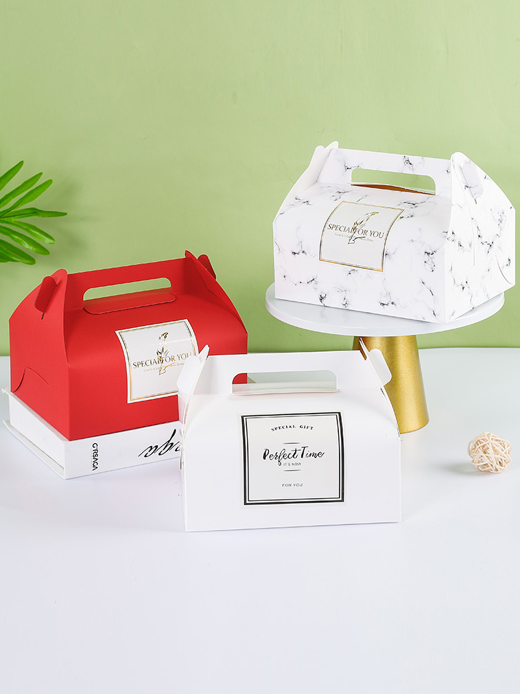 Caja de pastel de mousse portátil, caja de embalaje desechable de pan horneado, caja de embalaje de alimentos, caja de postres, caja de embalaje de bocadillos