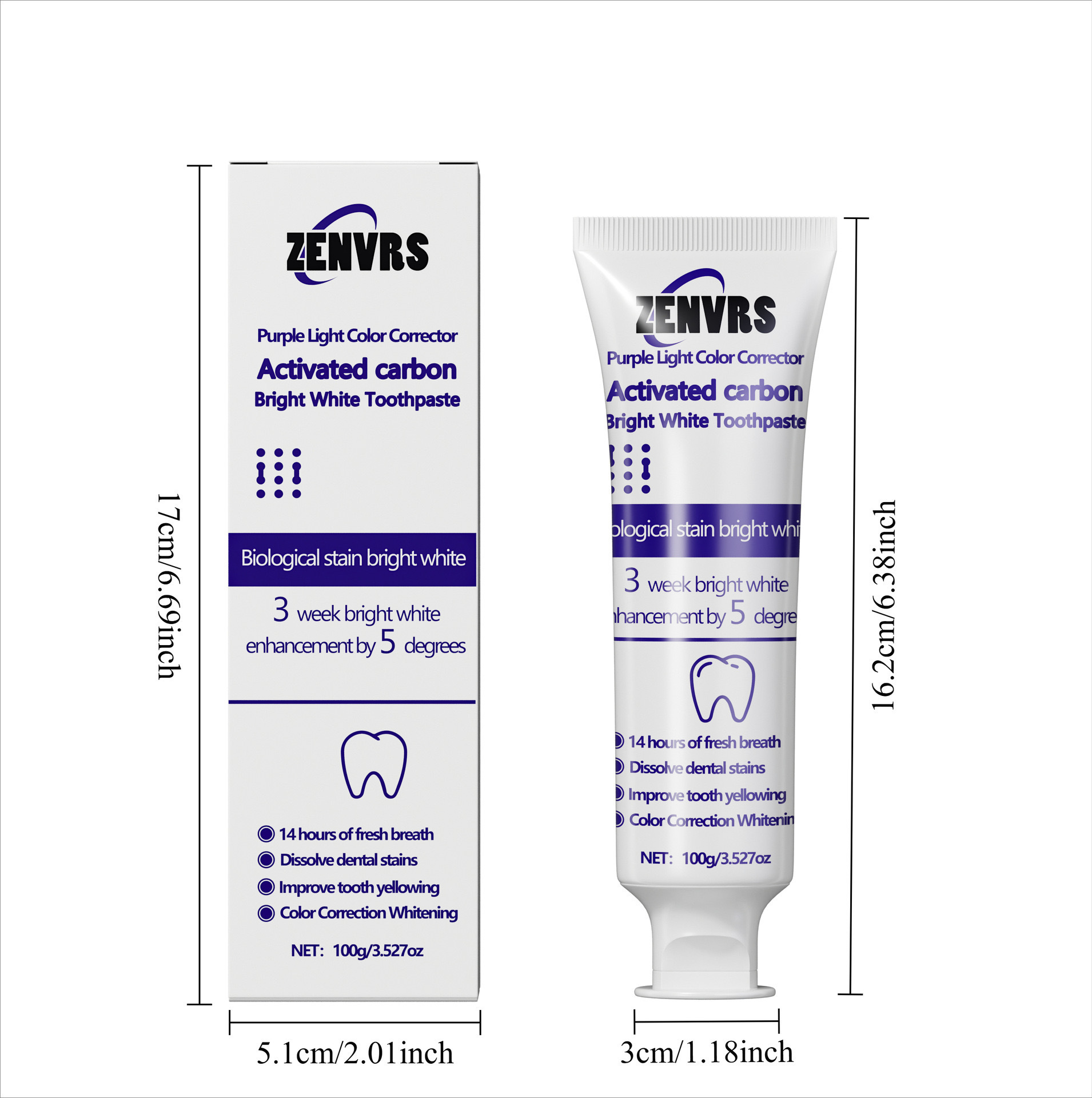 ZENVRS 자광 전문 활성 항균 펩타이드 치약 [수출 전용, 국내 판매 책임 없음]