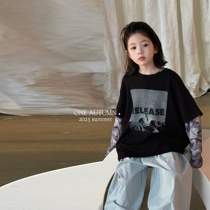Летняя футболка с коротким рукавом, для подростков, oversize, корейский стиль