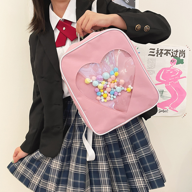 Waterproof 17 Inch Heart Shape School School Backpack display picture 66