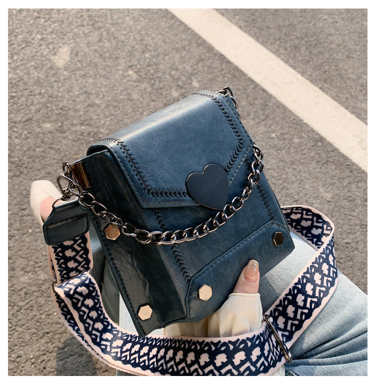 Yağlı ciltler için vintage tarzı küçük çanta, çift katmanlı büyük kapasiteli telefon çantası, bozuk para cüzdanı, modaya uygun çok yönlü sınır ötesi küçük çanta, çapraz çanta.