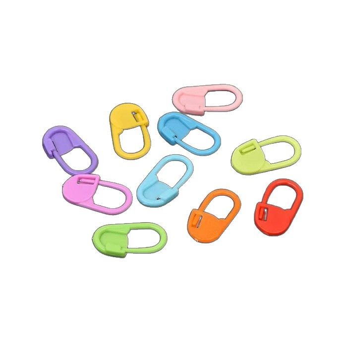 Botón de marca de plástico de color hecho a mano DIY herramienta de tejido botón de marca pin crochet lana suéter contar trenzado