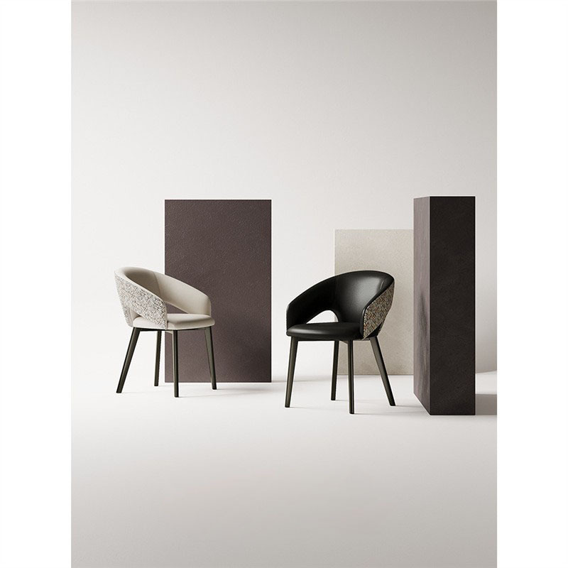 Italian Minimalist Modern Dining Chair Designer High-End Backrest Chair Model Room Hotel Chair Sales Office Negotiation Chair