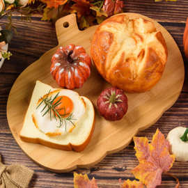 创意南瓜形砧板万圣节两件套南瓜餐盘面包吐司蔬菜水果托盘
