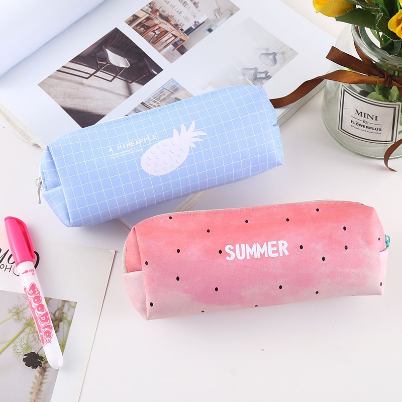 Estudiante creativo cremallera papelería bolsa de lápiz al por mayor