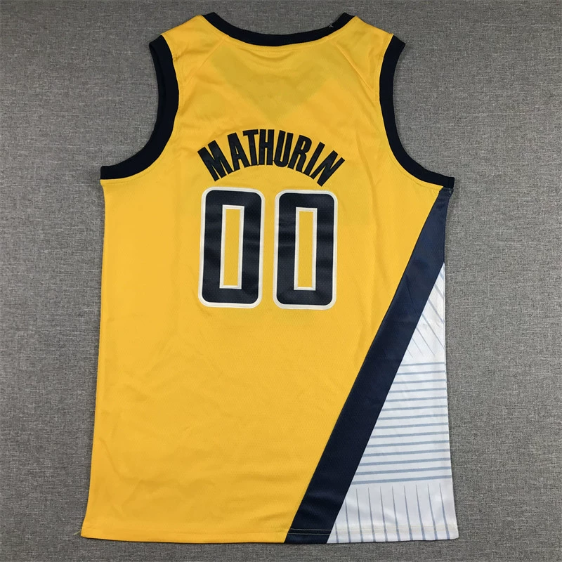 В наличии баскетбольная майка нового сезона 2023 года Indiana Pacers № 00 Matulavičius с баскетбольной формой № 6 с вышитым памятным логотипом.