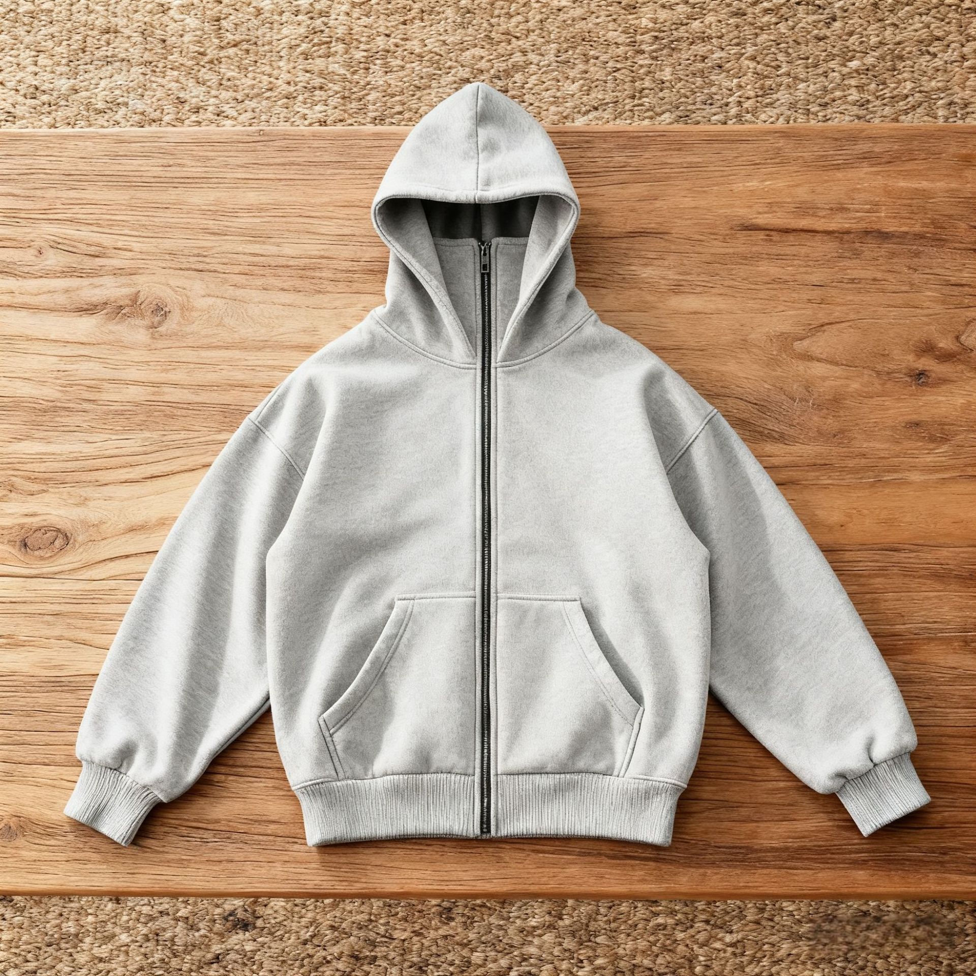 [Ready Stock • Same Day Delivery] Foreign Trade Autumn and Winter Fleece Hooded Zipper Sweatshirt Jacket Masked Male and Female Couple Tops