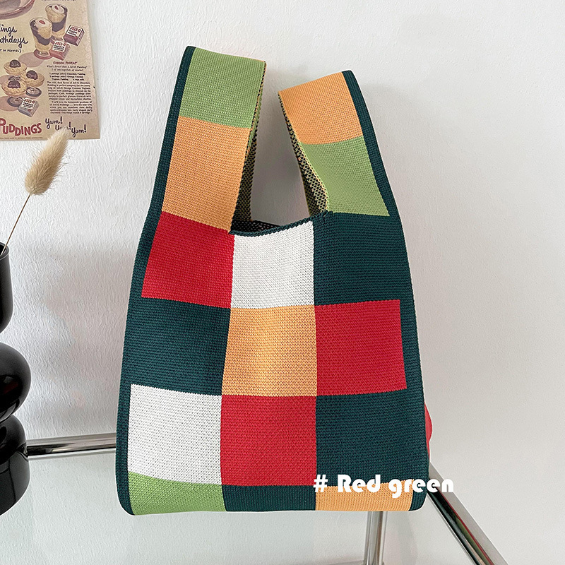 Bolsos, diseño de nicho femenino, bolso de punto personalizado, bolso tejido de un solo hombro de punto de todo fósforo, bolso de mano, bolso de mano