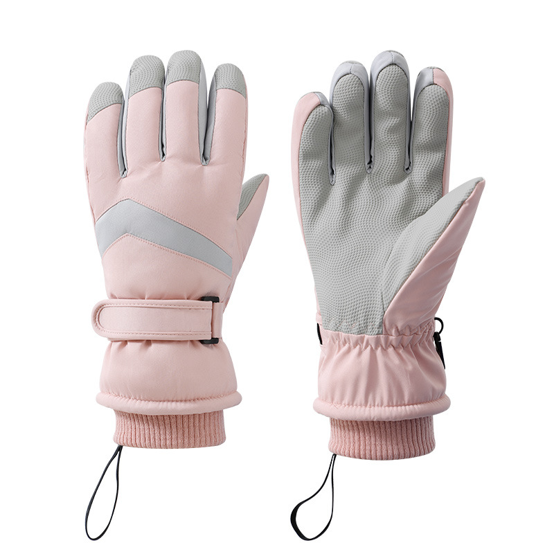 Guantes de esquí para hombres y mujeres engrosados cálidos a prueba de viento a prueba de frío repelente al agua pantalla táctil pareja de equitación al aire libre guantes de invierno