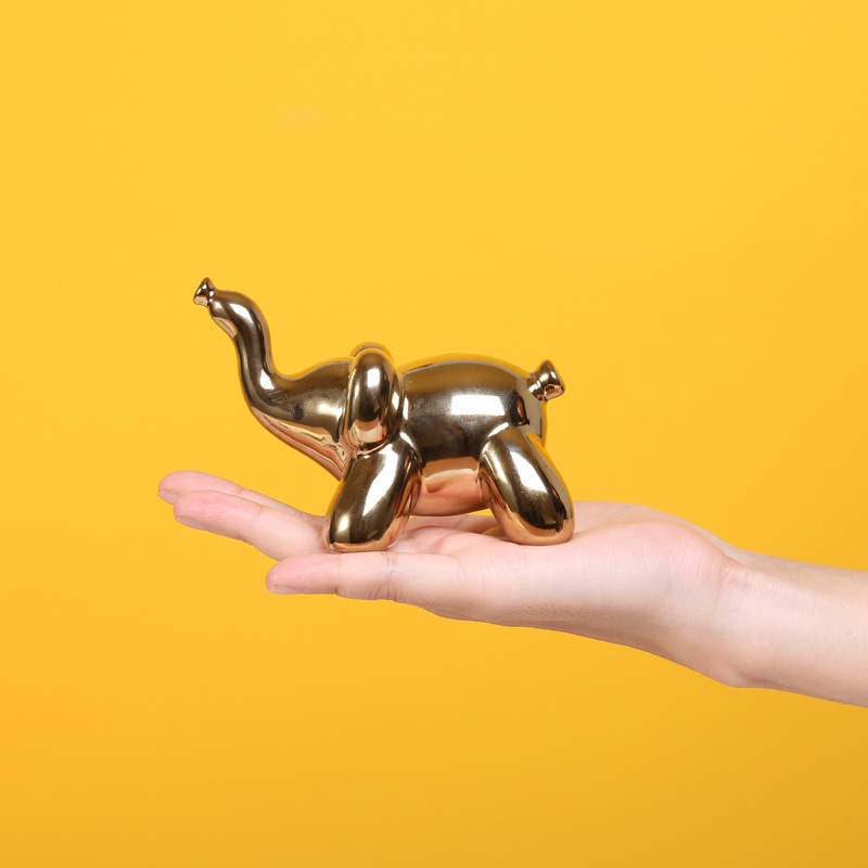 Mono de oro moderno abstracto decoración de cerámica hogar sala de estar decoración modelo habitación hotel antiguo estante Decoración