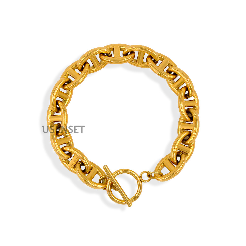 INS Style Geometric Stainless Steel Plating Necklace 1 Piece