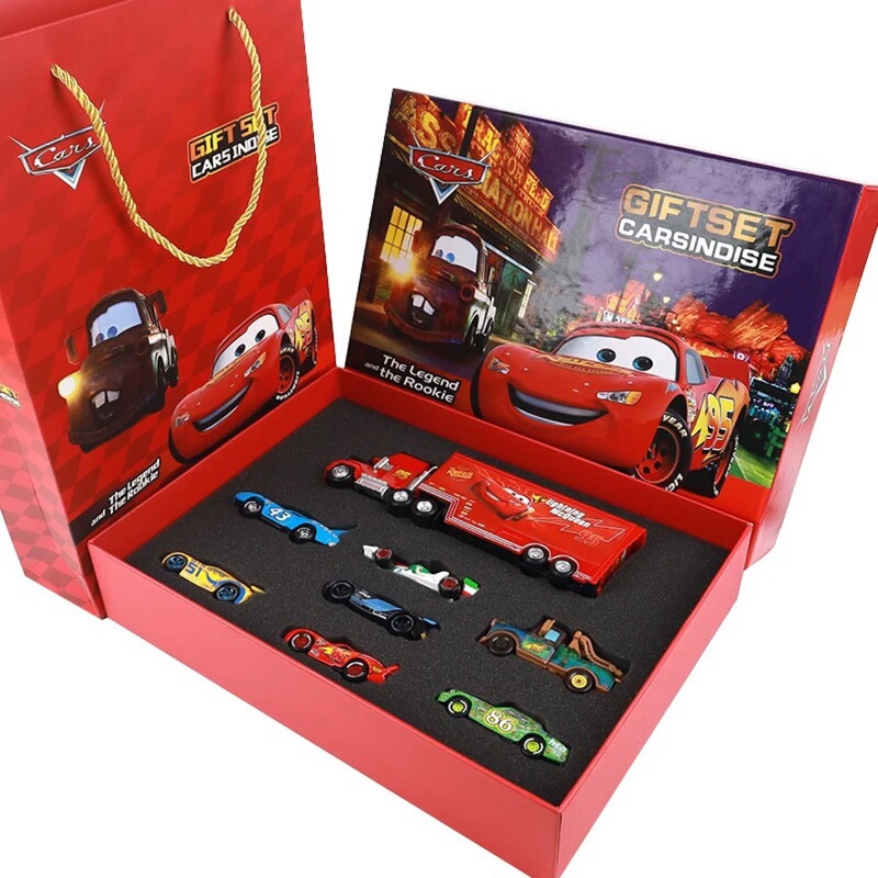 Cross-Border Cars 3 Alloy Sliding Non-Returnable Lightning Mcqueen Toothed Kidsren's Toy Set Gift Box