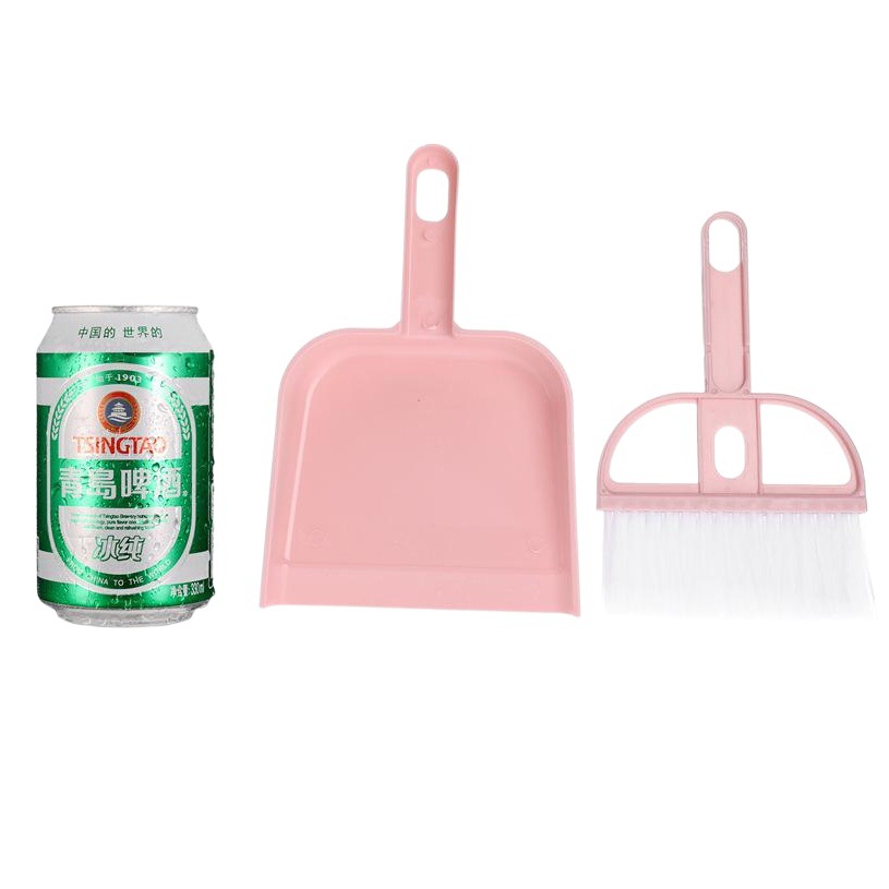 Desktop Broom and Dustpan Set Keyboard Sweep Two-Piece Set Mini Car Sweeping Broom Computer Cleaning Brush 2 Pieces