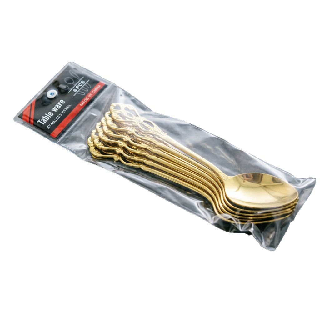 Juego de Cubiertos de Acero Inoxidable 6pcs de Acero Inoxidable Pulido Espejo para Hotel y Bodas image 6
