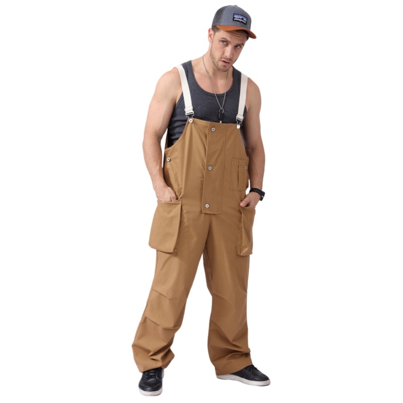 2025 Inverse Craftsman Kaha Ropa de trabajo retro japonesa Monos de bolsillo grandes para hombres y mujeres Estilo BF suelto y delgado para todos los partidos