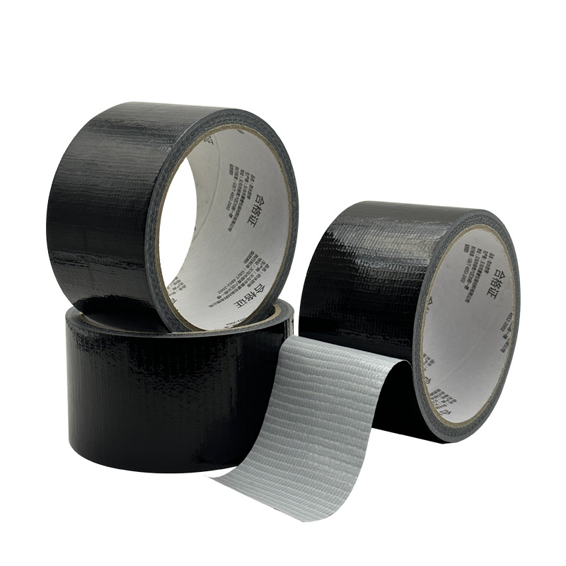 Cojín de reparación cinta adhesiva base de tela negra unilateral alfombra a prueba de viento agujero para exhibición de alfombra adhesiva impermeable a prueba de agua