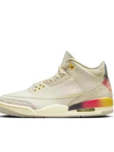 莆田AJ3篮球新火焰男鞋白水泥女鞋中帮运动跑步鞋樱花复刻人气