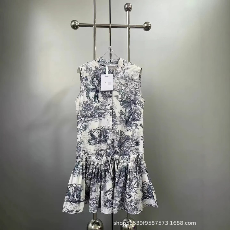 Original D Brand Jungle Print Sleeveless Dress 26 New Fashion Slim Drawstring Waist A-Line Dress Original D Brand Jungle Print Sleeveless Dress 26 New Fashion Slim Drawstring Waist A-Line Dress