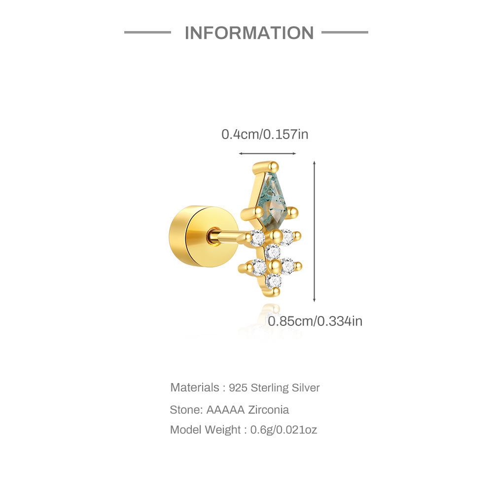 1g Weight Ear Studs Classification Ear Cartilage Rings & Studs Piercing Type 1 Piece Quantity Daily Occasion 925 Sterling Silver Material Geometric Pattern All Seasons Season Unisex Gender Elegant Style 1 Piece Ear Cartilage Rings & Studs Elegant Geometric 925 Sterling Silver Ear Cartilage Rings & Studs 4