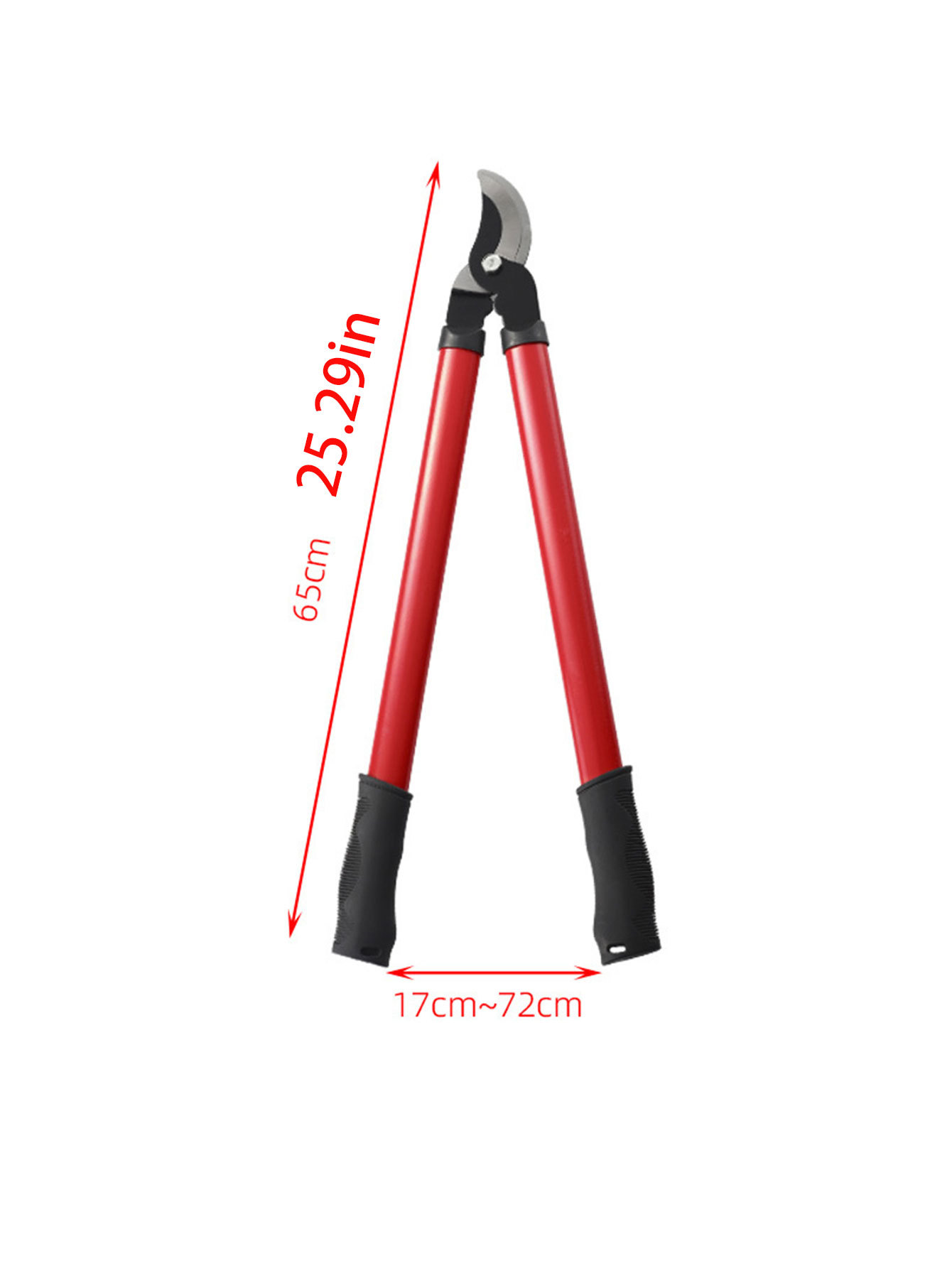 두꺼운 가지 가위 빨간색 - 긴 스타일