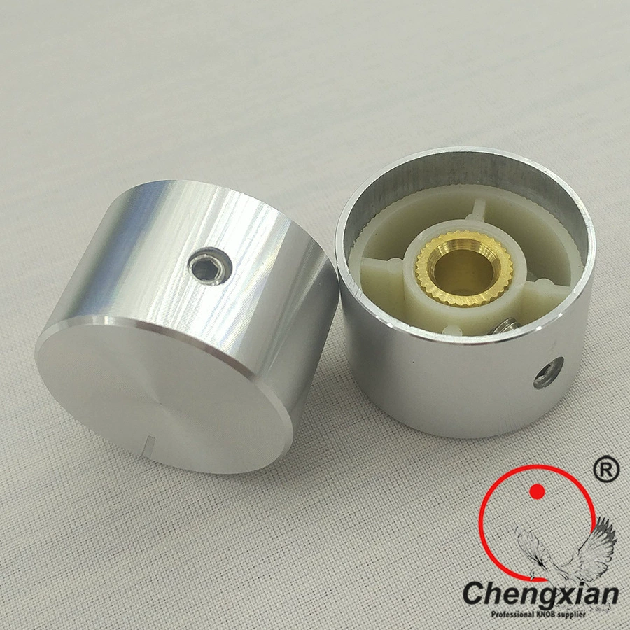 Ручка потенциометра из алюминиевого сплава, диаметр 26*17, с врезным медным сердечником, отверстие 6 мм, для лампового усилителя