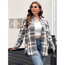 B 93839 Women's Plaid Wool Coat ����ë������ �W���羳