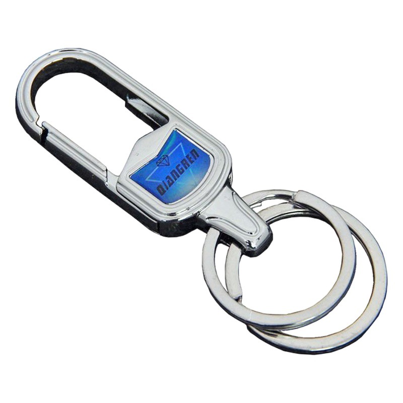 Strong man keychain men's car key ring double ring simple and generous key hanging QR:4303A