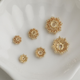 14K����ɫ�U�հ��ǰ˼����� ��â������ñ�朴��� diy�Ʒ���