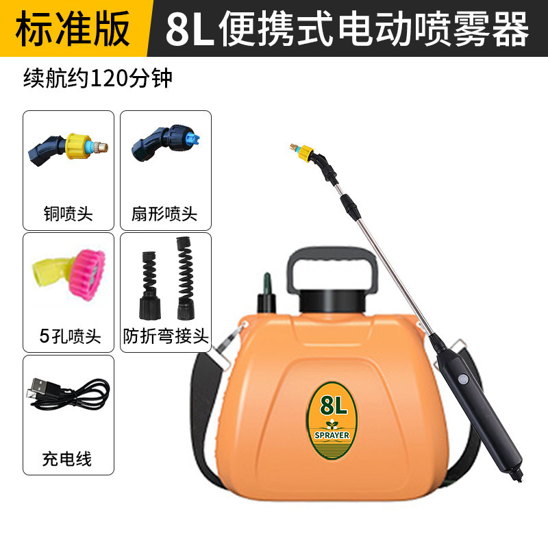 Pulverizador eléctrico de hombro para desinfección, jardinería, riego de flores, botella pulverizadora de plástico, pulverizador de batería de litio de alta presión, actualización de batería de larga duración