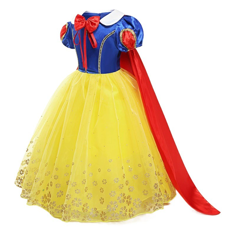 Внешняя торговля новый летний пузырь рукава принцесса юбка девушка Белоснежка красная сетка пряжа платье Frozen