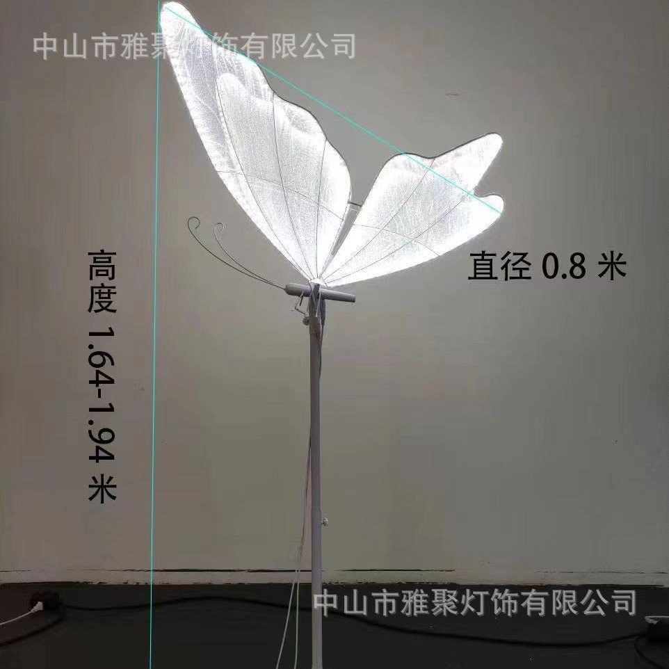 Props de boda luminoso eléctrico mariposa alas escenario decoración colgante techo guía de boda decoración decoración