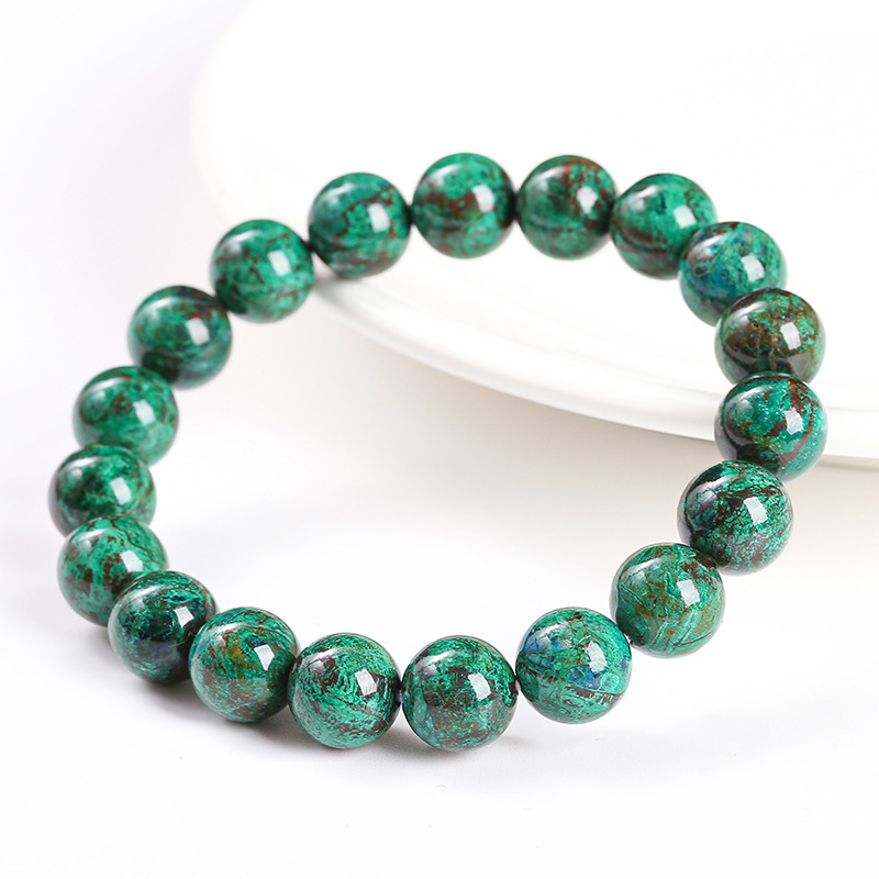 jingzhou jewelry natural green phoenix pine bracelet phoenix turquoise fashion elegant men‘s and women‘s round beads bracelet wholesale