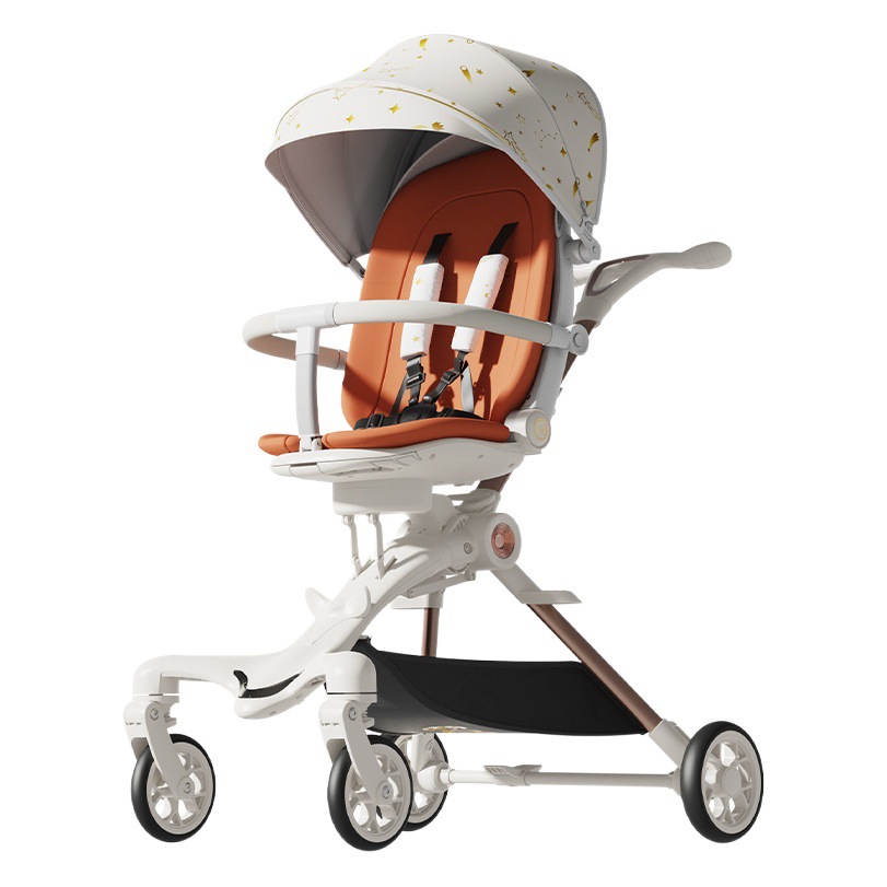 Cochecito ligero, plegable, con asiento reclinable y vista elevada, cochecito para bebés, cochecito para niños, cochecito para caminar.
