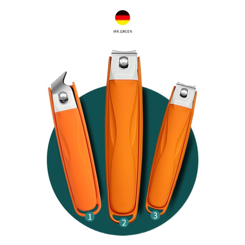 Clippers uñas tijeras de uñas solo boca oblicua anti-Splash uñas cortadoras de gran tamaño pequeño portátil uñas cortadoras herramientas de manicura