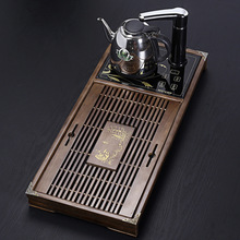 四合一功夫茶具套装烧水茶盘家用实木排水小茶台全自动一体大茶海