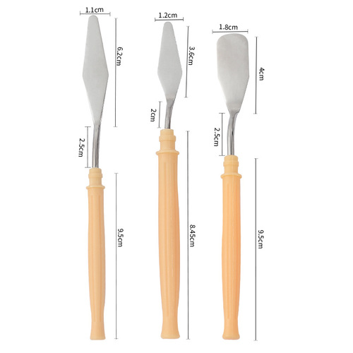 Manufacturer gouache oil paint scraper art supplies tool knife pointed flat plastic handle palette knife