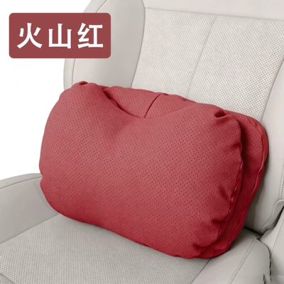 Headrest | best-selling car headrest, breathable - volcano-redlumbar-support-one-piece