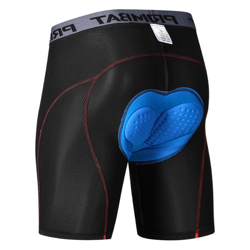 Cross-Border Cycling Underwear, Shock-Absorbing, Breathable, Thickeneded Sponge Silicone Seat Cushion, High Elasticity and Quick-Drying, Men's and Women's Cycling Shorts