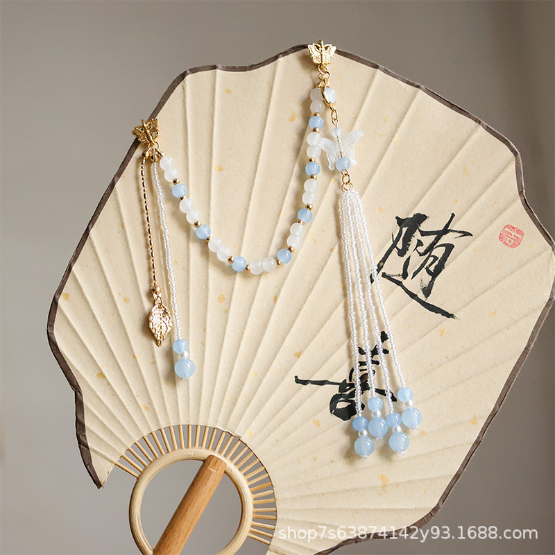 Ancient Style Hanfu Cheongsam Brooch Chinese Style Pendant Accessory Classical Long Tassel Versatile Brooch Pendant