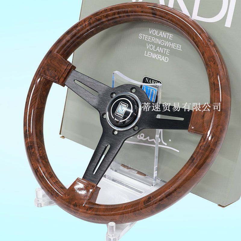 Factory direct 14 inch ABS mahogany car modified 350MM imitation mahogany retro steering wheel universal plane
