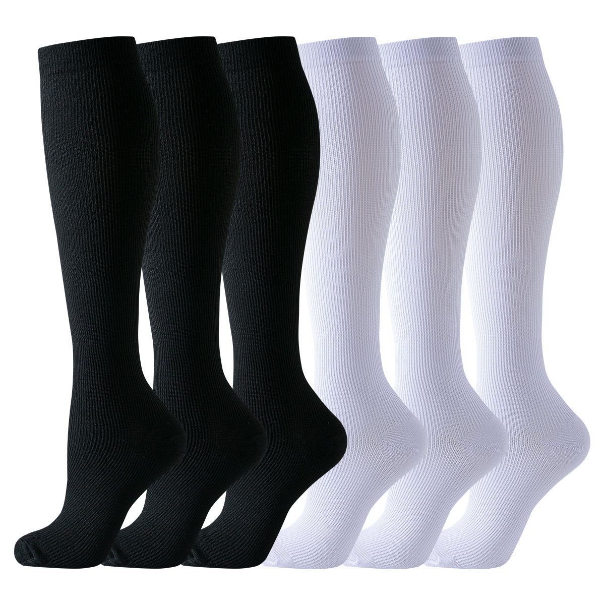 Calcetines elásticos, calcetines de compresión, calcetines para pantorrillas, calcetines deportivos, calcetines de compresión deportivos para correr para hombres y mujeres