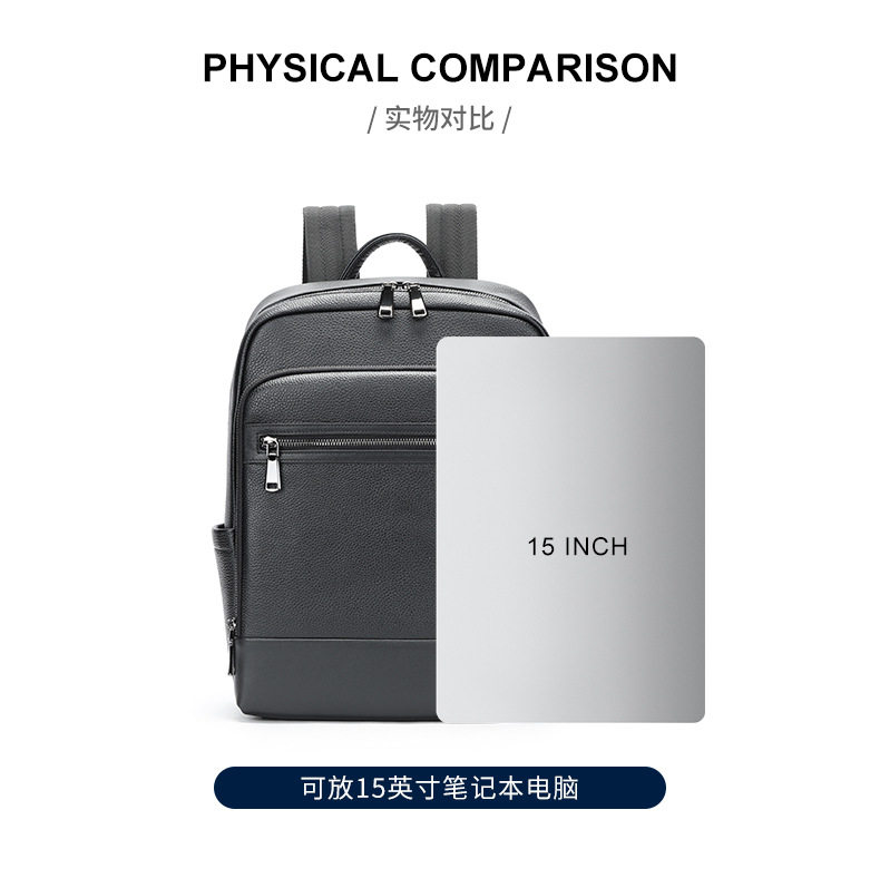 Ba lô nam da bò thật Marante 30×15×40 cm, túi đựng laptop 16 inch — Ba lô 332, Ba lô thường ngày 9008, 8486 Ba lô, Balo vân cá sấu 2283 chi tiết 18