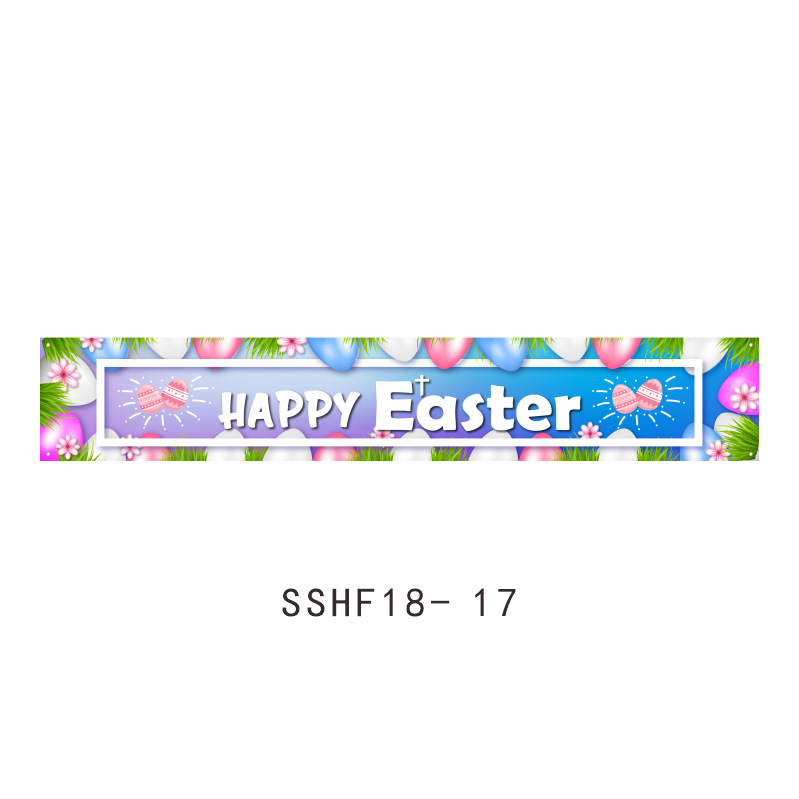 Banderas de Pascua transfronterizas, decoraciones de fiestas navideñas, banderas colgantes, huevos, conejitos, diseño de patio, banderas, pancartas personalizadas