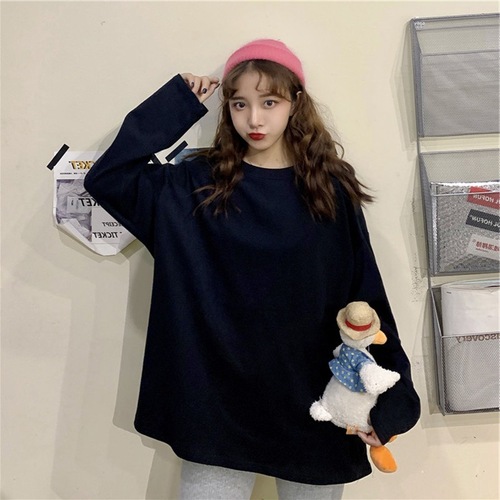 Women's Long Sleeve T-Shirt Ins Trendy Influencer Nipple Layer Top Women 2025 Spring Autumn Versatile Solid Color Long Length Base Shirt Women